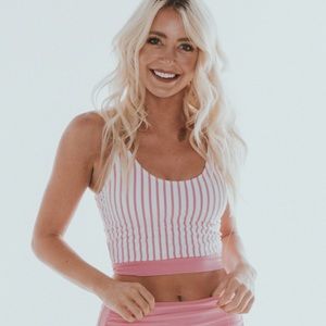 CORAL REEF SWIM top piece bikini. Color is Pink and white. Size XXS.